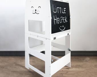 Learning tower for toddler / kitchen tower / convertible step stool / Montessori learning stool / kids table / toddler gift