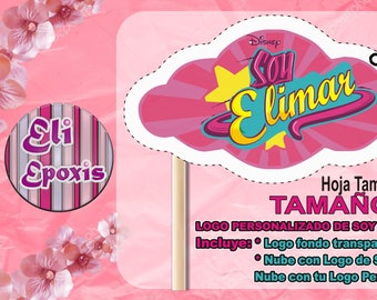 I am Luna Custom Logo With the girl's name / Party I am Luna / birthday girls I am Luna / Instant Logo download I am Luna