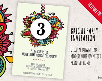 Diy party invitation | Etsy