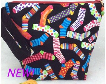 Knitting Project Bag, Knitting Tote, Sock Knitting Bag, Crochet Project Bag, WIP Bag, Yarn Bag