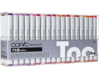COPIC 72pc SKETCH Set A Alcohol Markers S72A Too Anime Artist Comic Color