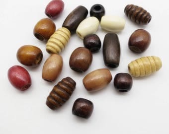 Wooden beads for Braids Loc Bead Charm Bracelet Hair Jewelry - Fulani Braids - Faux Locs - Dreadlock Accessory