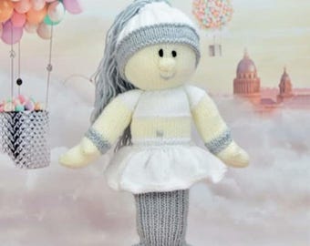 Mermaid Knitting Pattern, Knitted Doll Pattern, Dolly Knit Pattern, Soft Toy Knitting Pattern, Baby Shower Gift, Nursery Decor