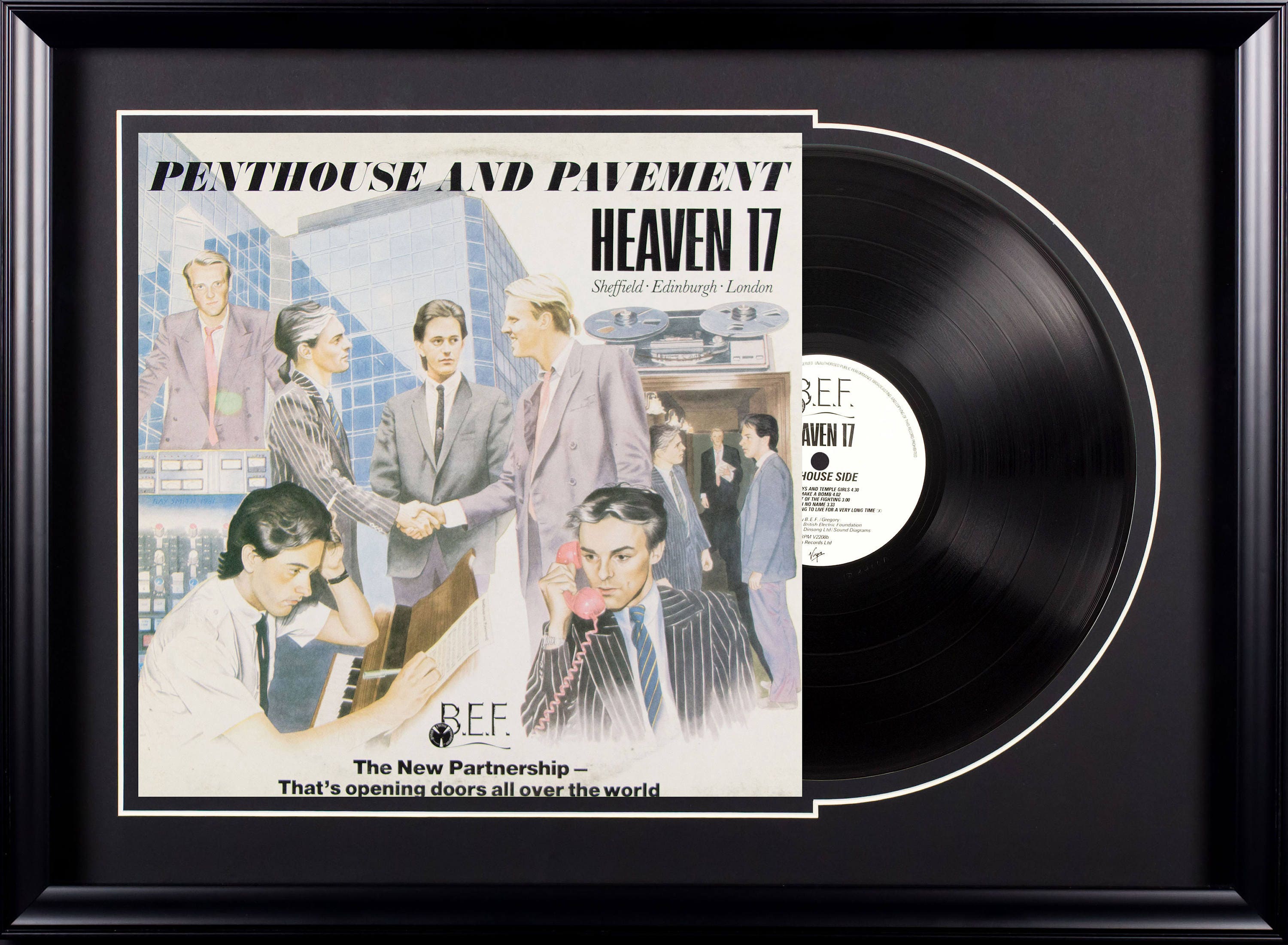 Heaven 17 Penthouse And Pavement Vintage Album Deluxe Framed