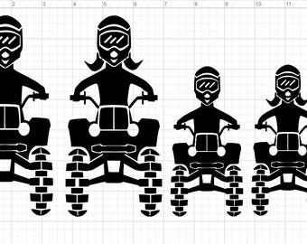 4 Wheel Wheeler Family SVG EPS DXF Studio3 Cut Files