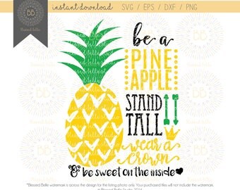 Be a Pineapple SVG, be a pineapple stand tall svg, svg, eps, dxf, png file, Silhouette, Cricut