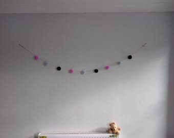 Custom Woollen Small Pom Pom Garland