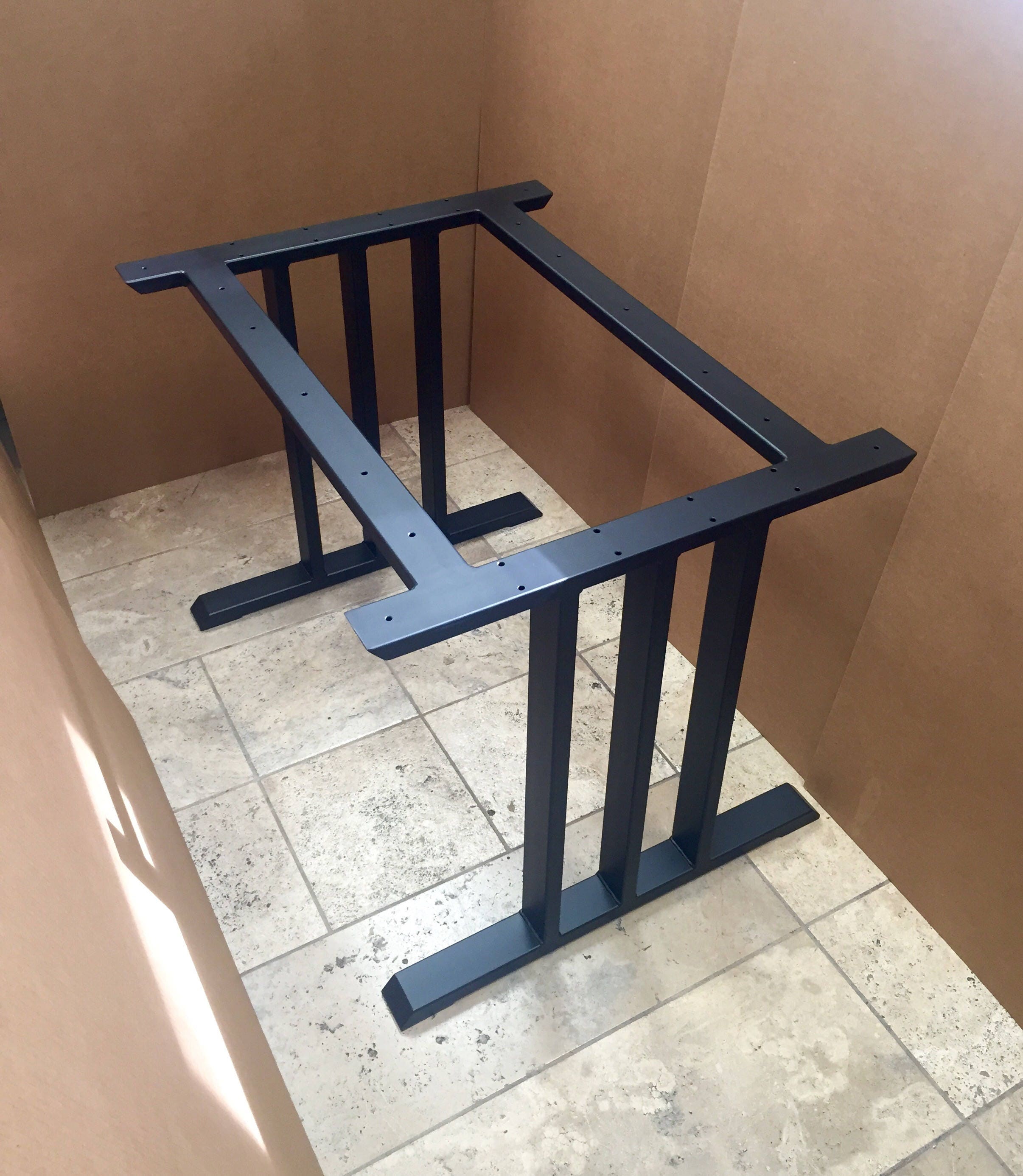 Design Dining Table Base Heavy Duty Sturdy Steel Base 2 Legs