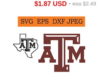 Sale 25% - Texas A&M logo in SVG / Eps / Dxf / Jpg files Instant Download!