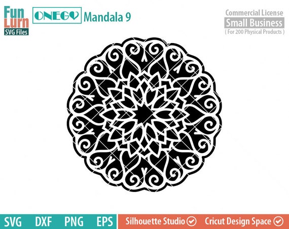 Mandala Decal Design, Mandala, 9, SVG File, ONEGO, Cricut Design, Mandala Pattern, zentangle ...