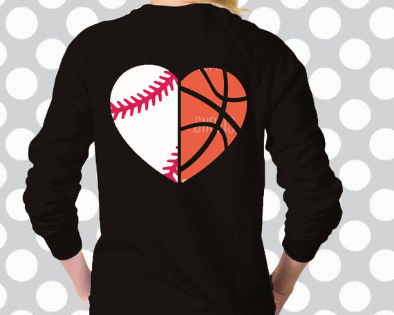 Download Basketball svg baseball svg heart is on that court