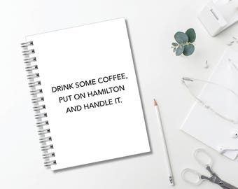 Hamilton Journal // Minimalist // Typography // Fashion // Scandinavian // Diary // Planner // Modern Office // Personalized