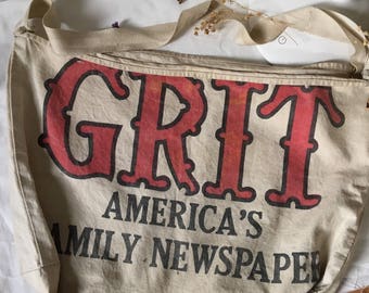 vintage grit newspaper bag 60s