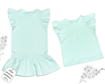 Baby top pattern pdf, baby dress pattern, girls sewing patterns