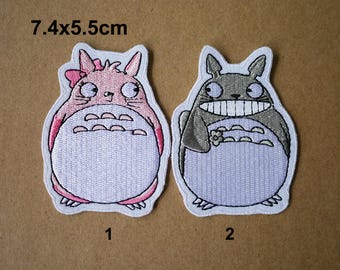 Totoro patches, Cartoon patches, My Neighbor Totoro patch, DIY Embroidery patch, Embroidered Applique patches, sew on patch, WS-242