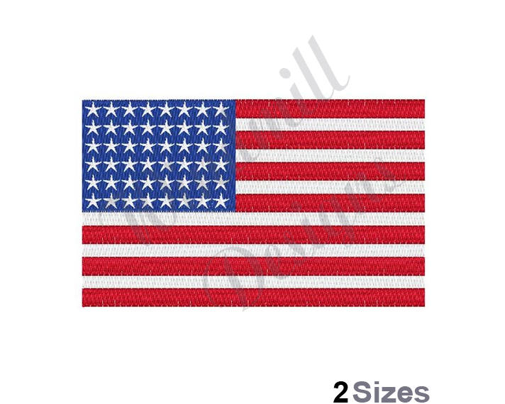 American Flag machine embroidery design