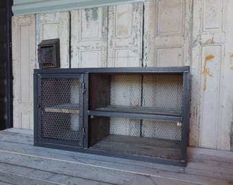 Cabinet wood and steel industrial style Tv