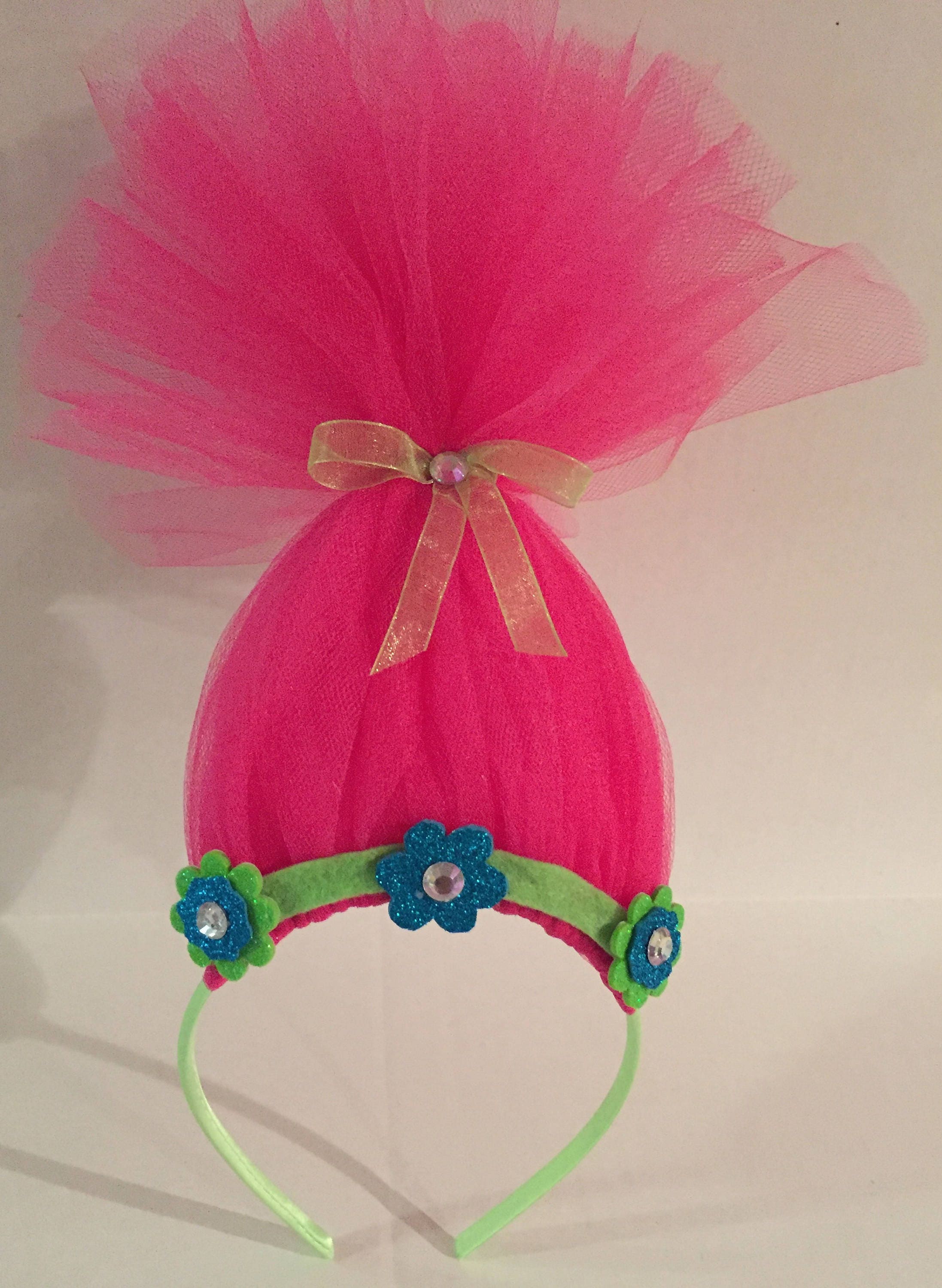 Pink Troll Headband Pink Poppy Headband Poppy Costume Poppy