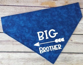 Big Brother Dog Bandana / Pregnancy Announcement Dog / Over the Collar / Boy Dog Bandana / Cat Bandana / Baby Announcement / Dog Scarf