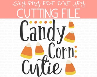 Halloween Cutting File, Candy Corn SVG, Candy Corn Cutie, Cricut Files, Silhouette Files, pdf, png, jpg, dxf, Halloween Clip Art