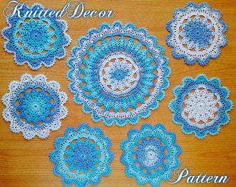 Lace doily pattern Crochet napkins Cotton doily Decorative coaster Crochet pattern Table centerpiece Coaster pattern Tablecloth pattern PDF