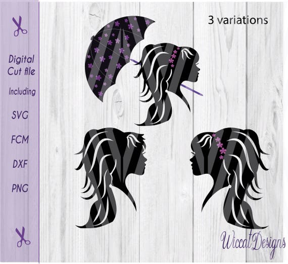 Download Girl Silhouette portrait svg Profile svg sweet 16 svg face