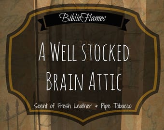 Brain Attic Sherlock Holmes inspired soy candle, Literary Candle