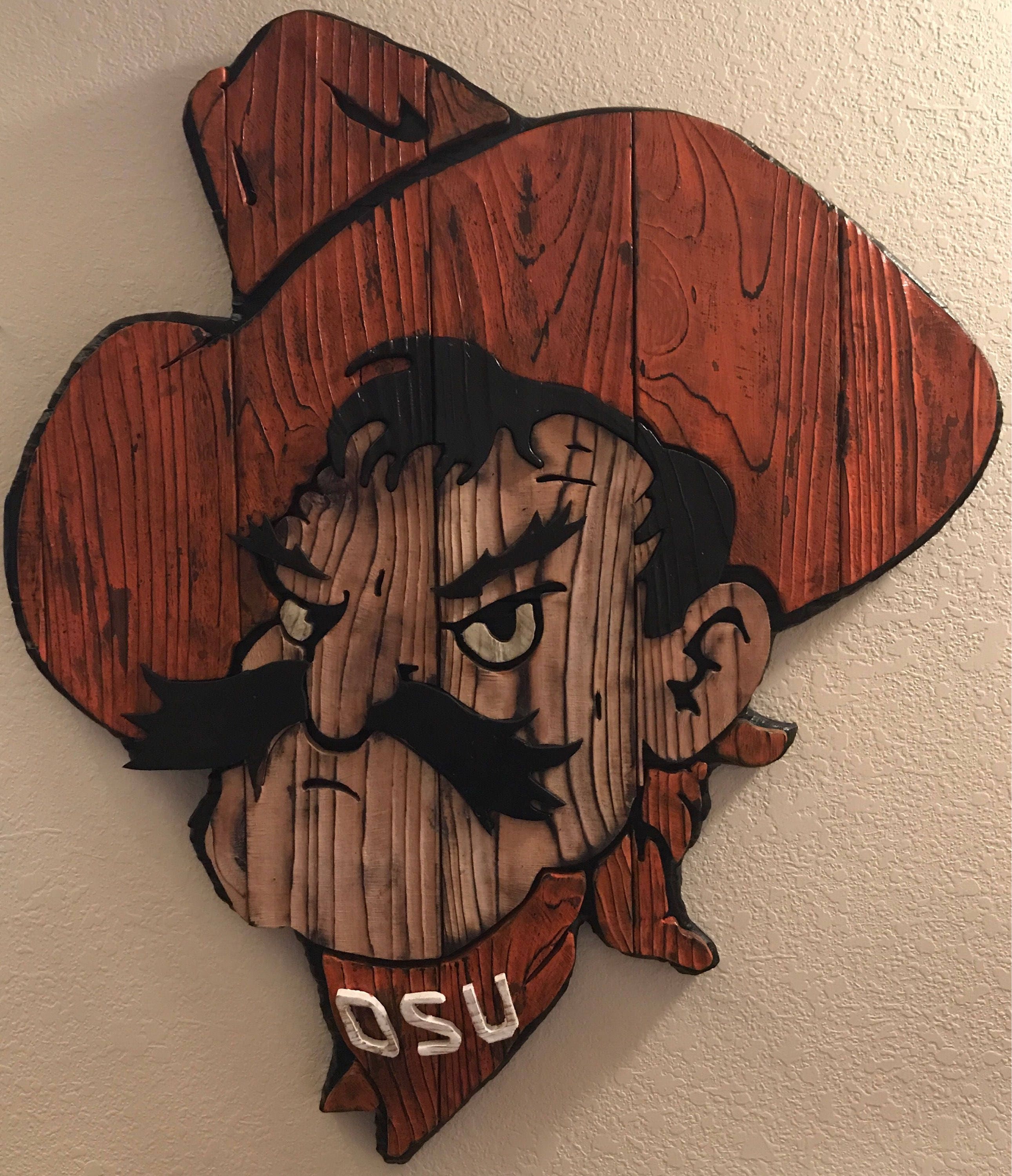 Oklahoma state cowboys wood wall art osu cowboys art giant