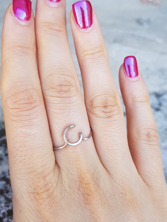 Initial Ring Letter C Ring Personalized Wire Initial Ring