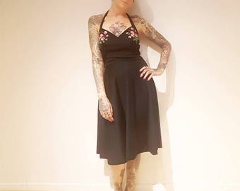 knit dress embroidered 70 years