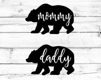 Daddy bear svg | Etsy