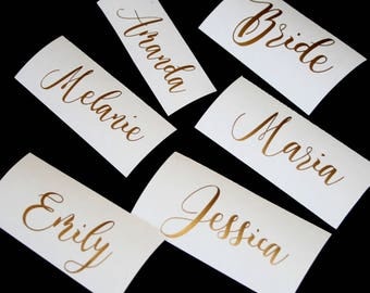 Custom name decal for Glass/ DIY Decal/ Personalized Custom Yeti Decal/ Bridesmaid Gift/ Name Decal/ Wedding Sticker/ Bachelorette party
