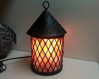 Himalayan Salt Lamp | Salt Lamp | Black Lantern Himalayan Salt Lamp