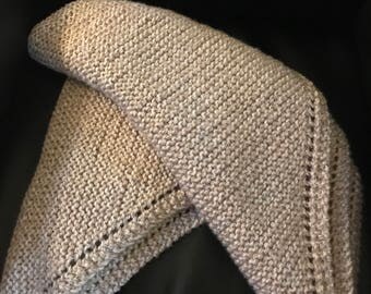 Hand knit baby blanket