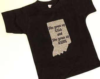 She Grew Up Tall and She Grew Up Right inspired by Tom Petty and The Heartbreakers Last Dance with Mary Jane Indiana song girl shirt