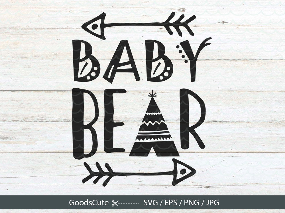Download Baby Bear SVG Little boy and girl SVG Bear Family SVG Arrow