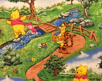 Winnie-the-Pooh Fabric Cotton By The Yard 36 Inches Long