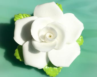 Roses Flower Pin | White Flower Brooch | Rose Jewelry | Flower Jewelry | Floral Jewelry | Flower Gifts for Her | Vintage Jewelry
