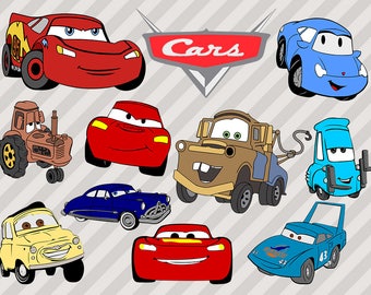 Movie Cars Svg, Disney Cars Svg Cut Files, Lightning svg, Mate cars clip art, Cars movie svg. Cars dxf, eps, and png clip art for cricut