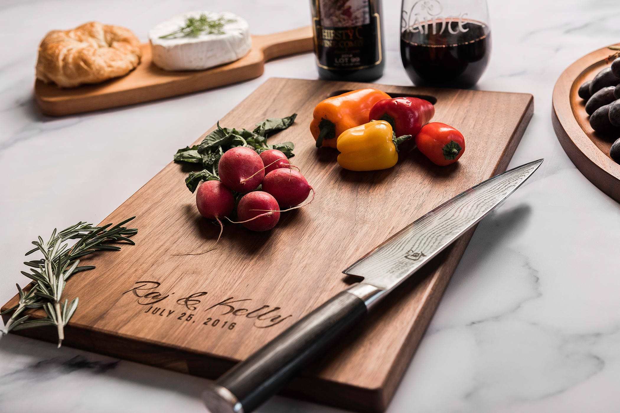 Personalized Charcuterie Board Engraved Wood Cutting Board Wedding T For Couple 