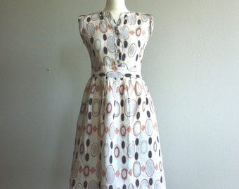 1990 geometric print cotton summer dress