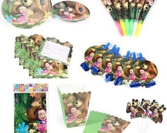 72 Piece Masha & The Bear Party Set