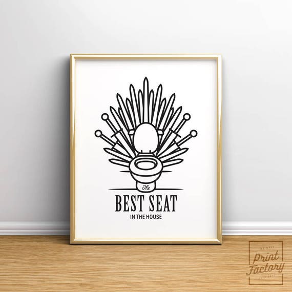 Bathroom Sign Game funny bathroom art game of throne print best seat in the Bathroom Sign Game funny bathroom art game of throne print best seat in the