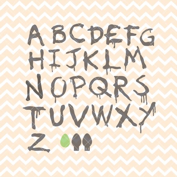Stranger Things Alphabet SVG And PNG Stranger Things Party