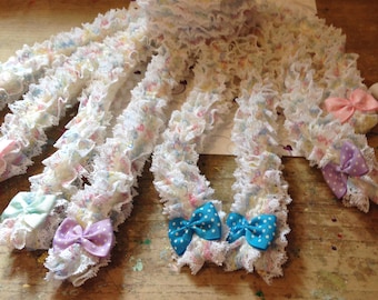 hand knitted pastel lace octopus decoration