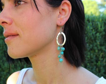 Sea Sediment Jasper Earrings, Jasper Earrings, Stone Earrings, Dangle Earrings, Stainless Steel Earrings, Boho Earrings, Big Earrings