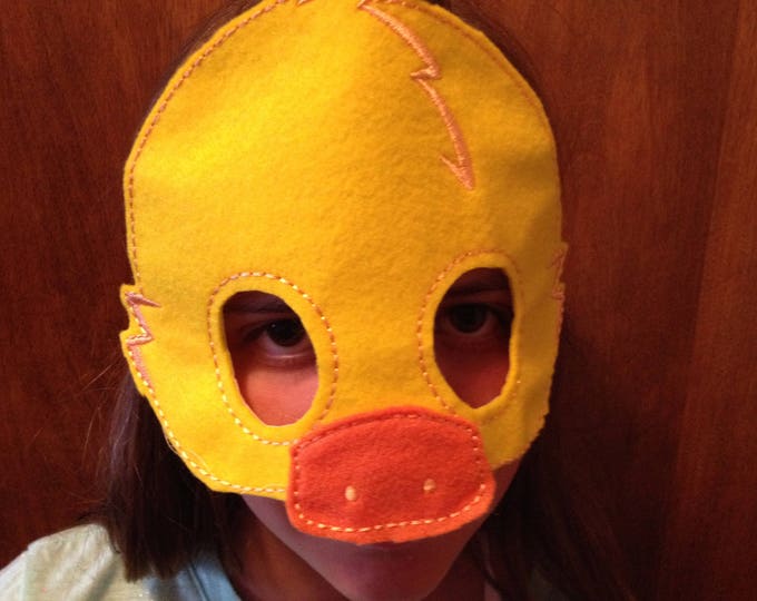 Child Duck Halloween or Birthday Party Masks, Birthday Party Animal Mask Party Favors, Duck Mask, Party Mask, Animal Mask, Party Gift Favors