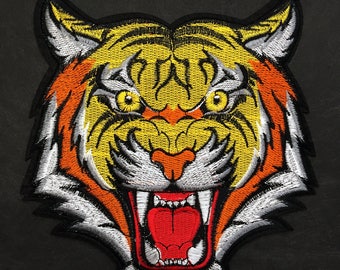Iron on Patch-Tiger Embroidery Patch-Gucci Style Patch-Iron On Patch-Rose Applique-Tiger Embroidery-Iron on Applique-Gucci Inspired Patch