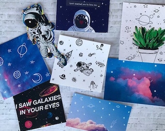 outer space inspired sticker pack