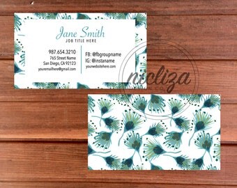 Custom Business Card, Lipsense Business Card, Lularoe Business Card, Tropical Business Card, Modern Business Card, Peacock Business Card